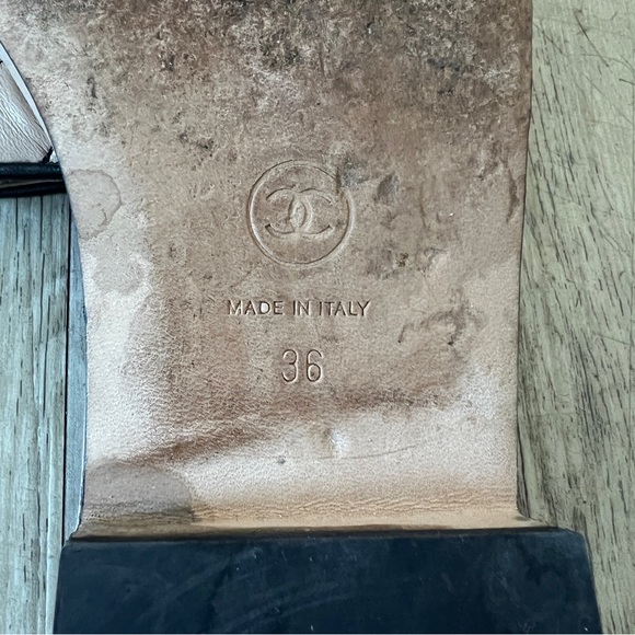 Chanel CC Interlocking Mesh Heeled Sandals in Beige AUTHENTIC - Picture 12 of 12